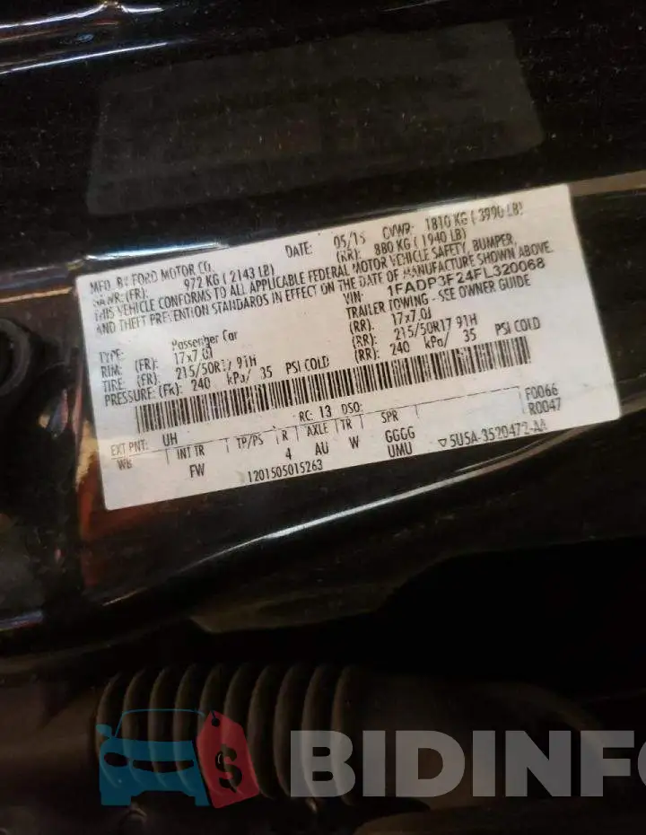 1FADP3F24FL320068 Photo# 10