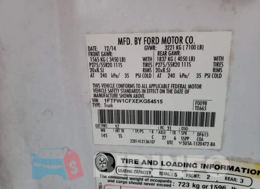 1FTFW1CFXEKG54515 Photo# 12