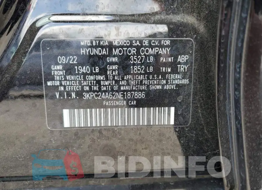 3KPC24A62NE187886 Photo# 12
