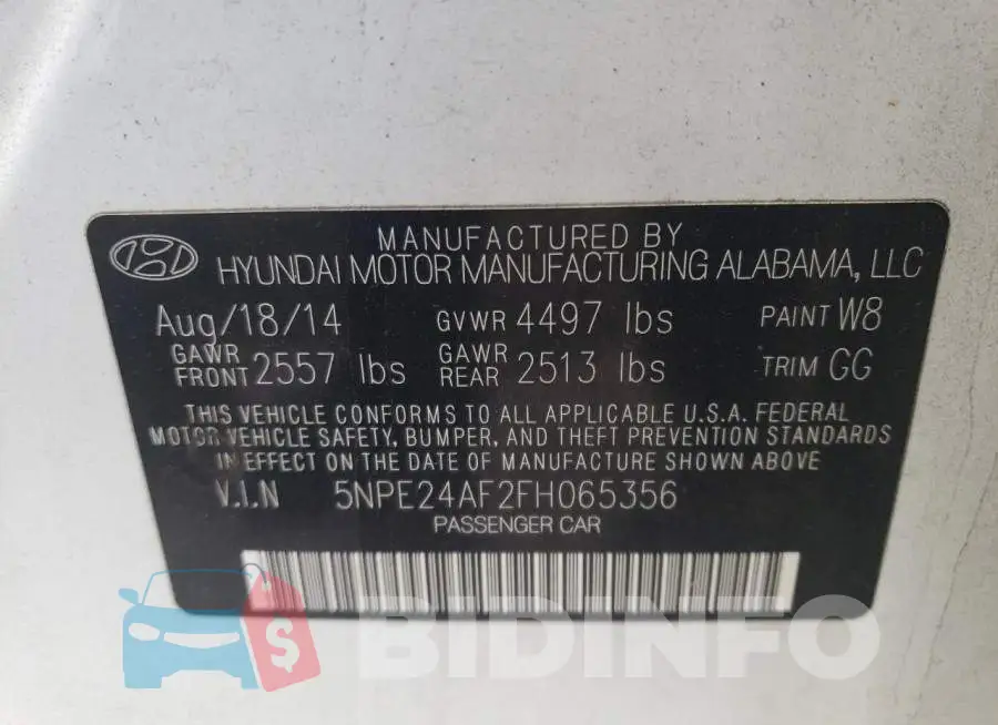 5NPE24AF2FH065356 Photo# 12