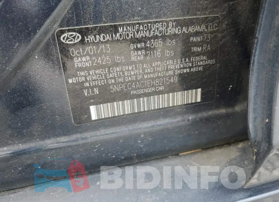 5NPEC4AC1EH821549 Photo# 12