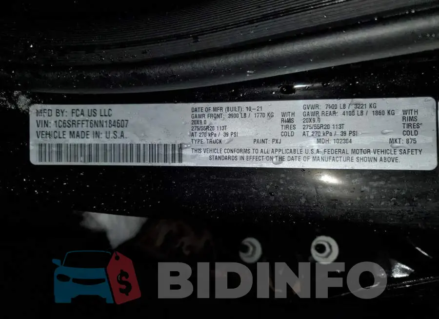1C6SRFFT6NN184607 Photo# 12