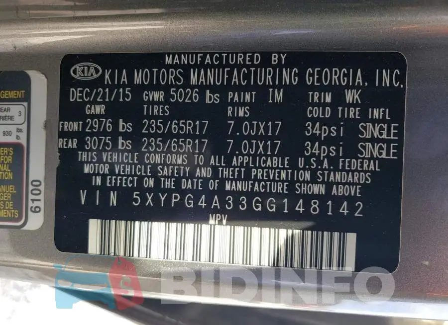 5XYPG4A33GG148142 Photo# 13