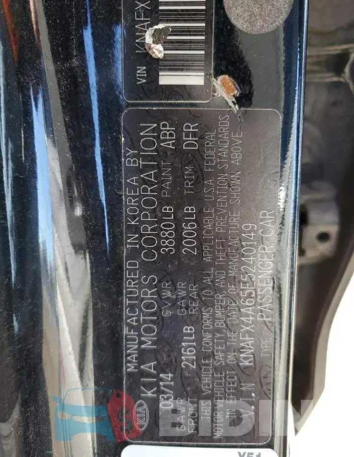 KNAFX4A65E5240149 Photo# 12