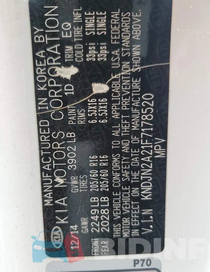 KNDJN2A21F7178520 Photo# 13