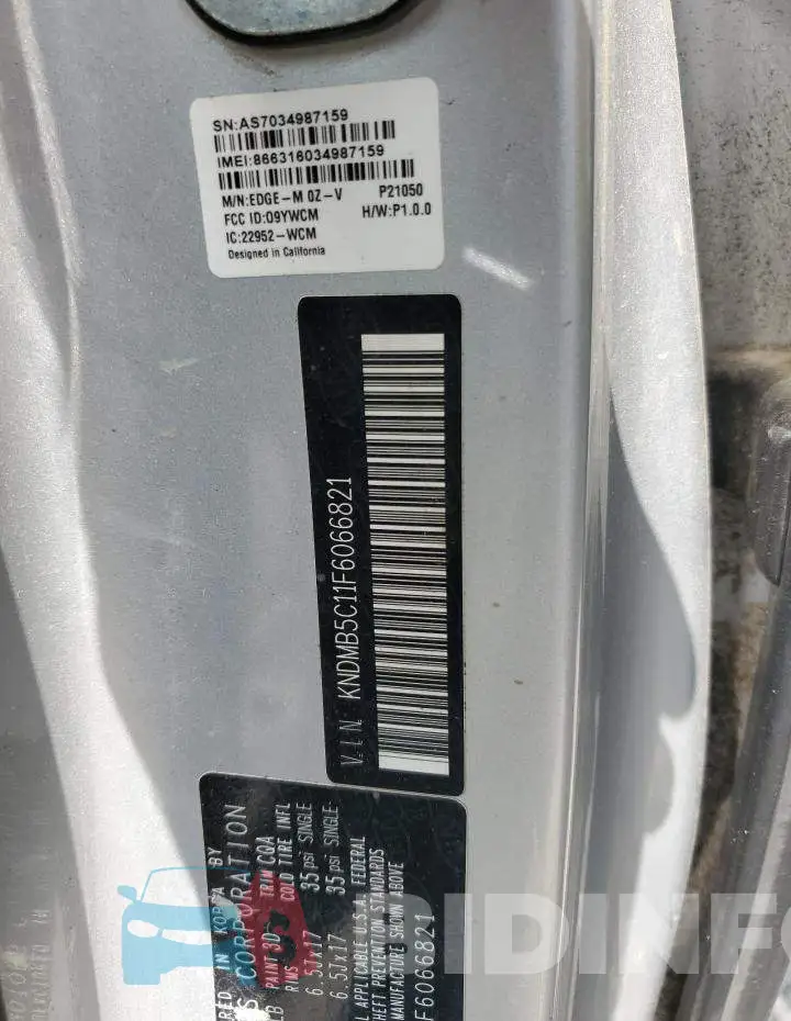 KNDMB5C11F6066821 Photo# 12