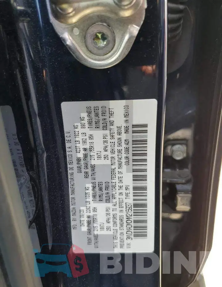 3MVDMADM0MM215937 Photo# 13