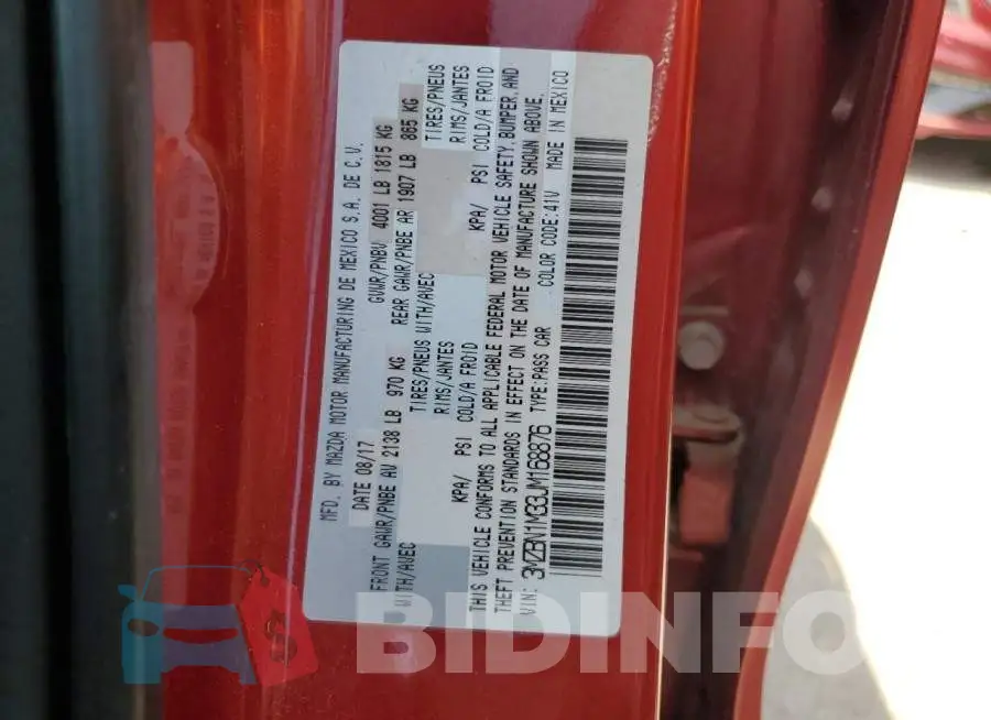 3MZBN1M33JM168876 Photo# 13