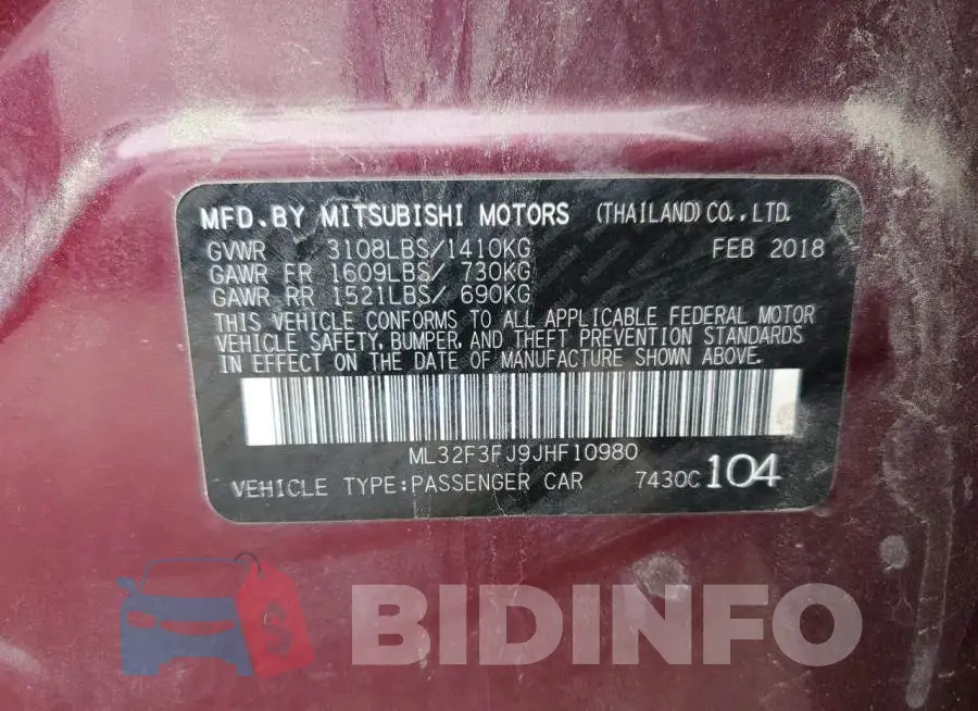 ML32F3FJ9JHF10980 Photo# 13