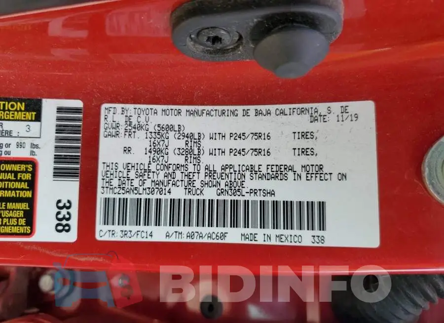 3TMCZ5AN5LM307014 Photo# 12