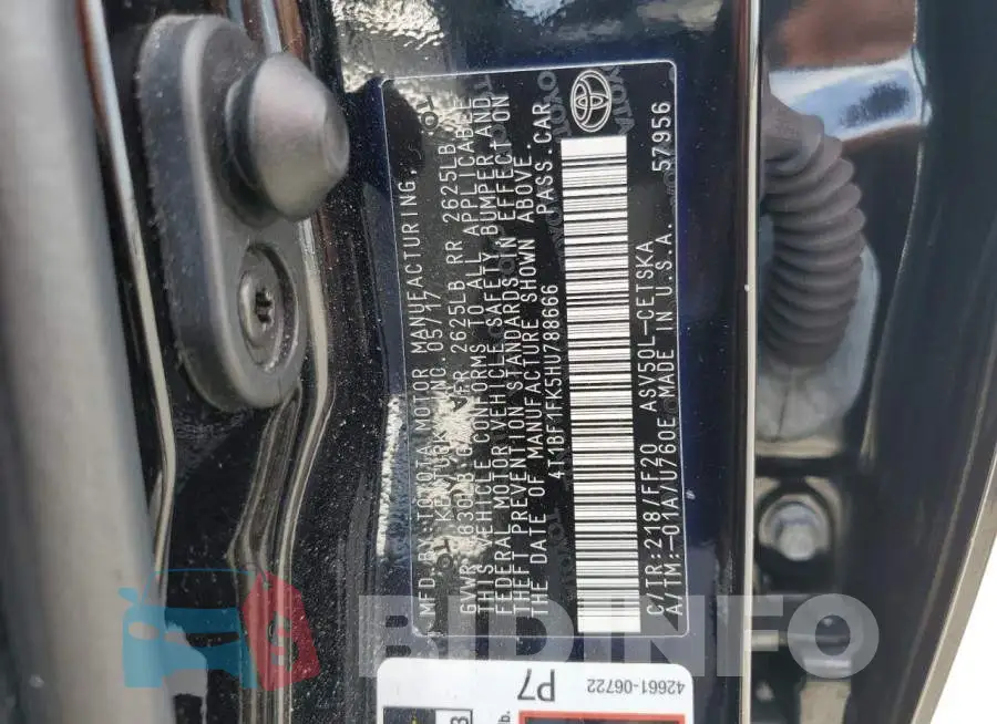 4T1BF1FK5HU788666 Photo# 13