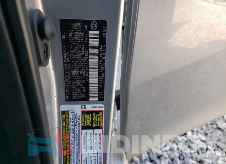 4T1K61AK1PU731337 Photo# 12