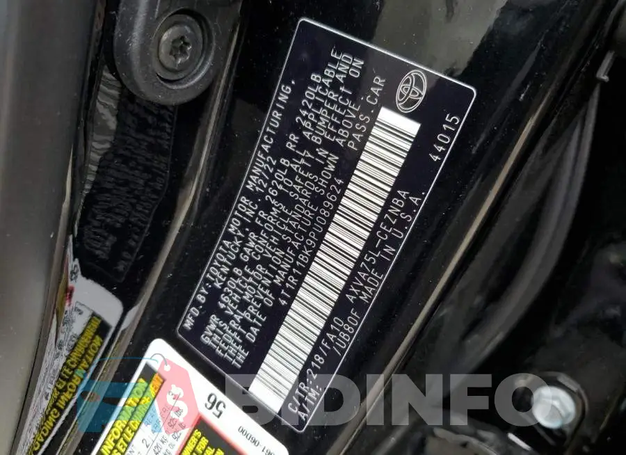 4T1R11BK9PU089624 Photo# 12