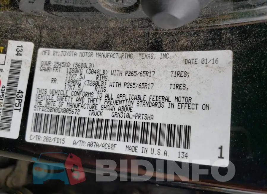 5TFDZ5BN8GX005672 Photo# 12