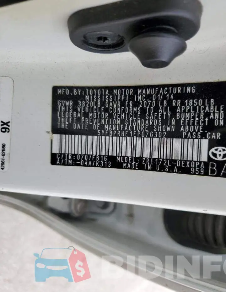 5YFBPRHE1EP076302 Photo# 12