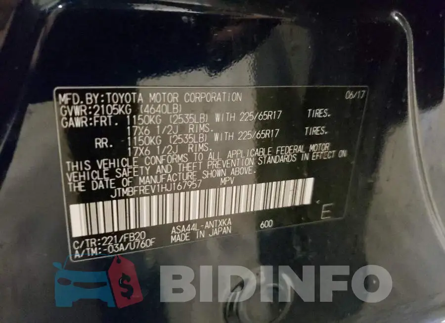 JTMBFREV1HJ167957 Photo# 13