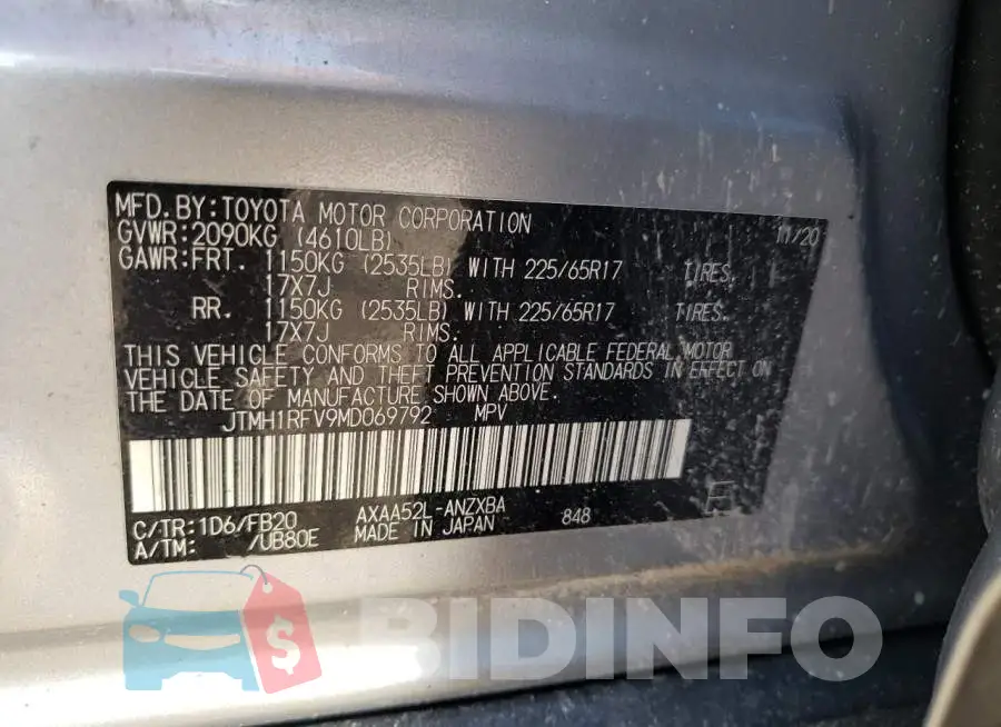 JTMH1RFV9MD069792 Photo# 13