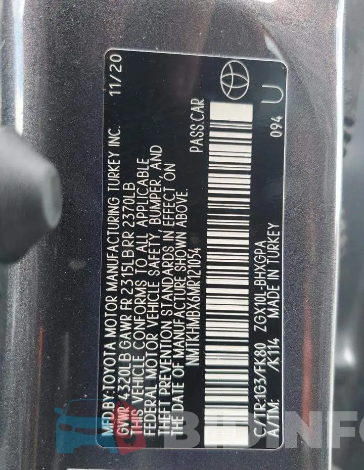 NMTKHMBX6MR121054 Photo# 14