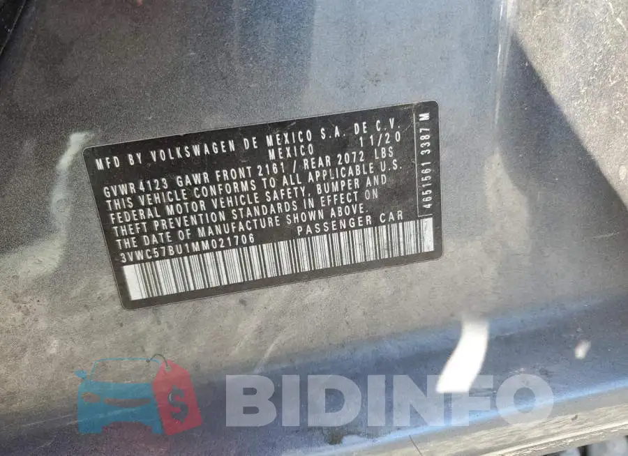 3VWC57BU1MM021706 Photo# 12