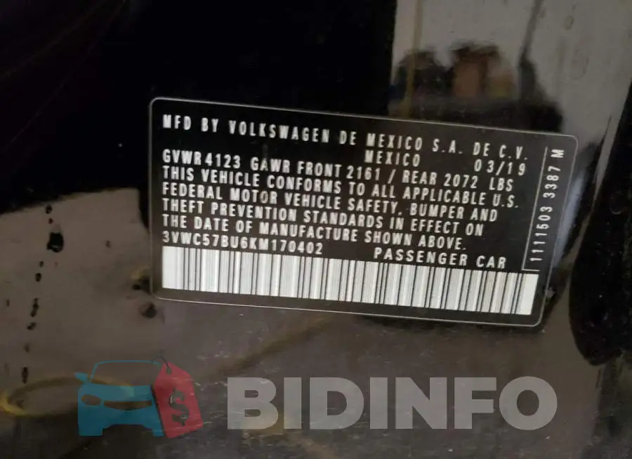 3VWC57BU6KM170402 Photo# 13