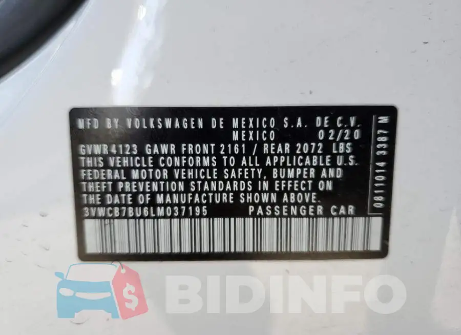 3VWCB7BU6LM037195 Photo# 12