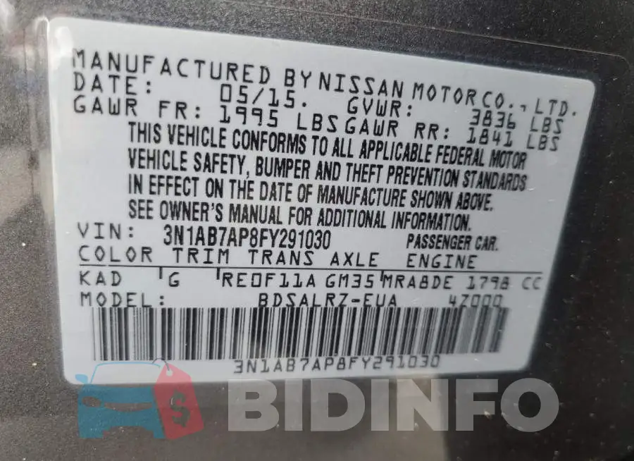 3N1AB7AP8FY291030 Photo# 12