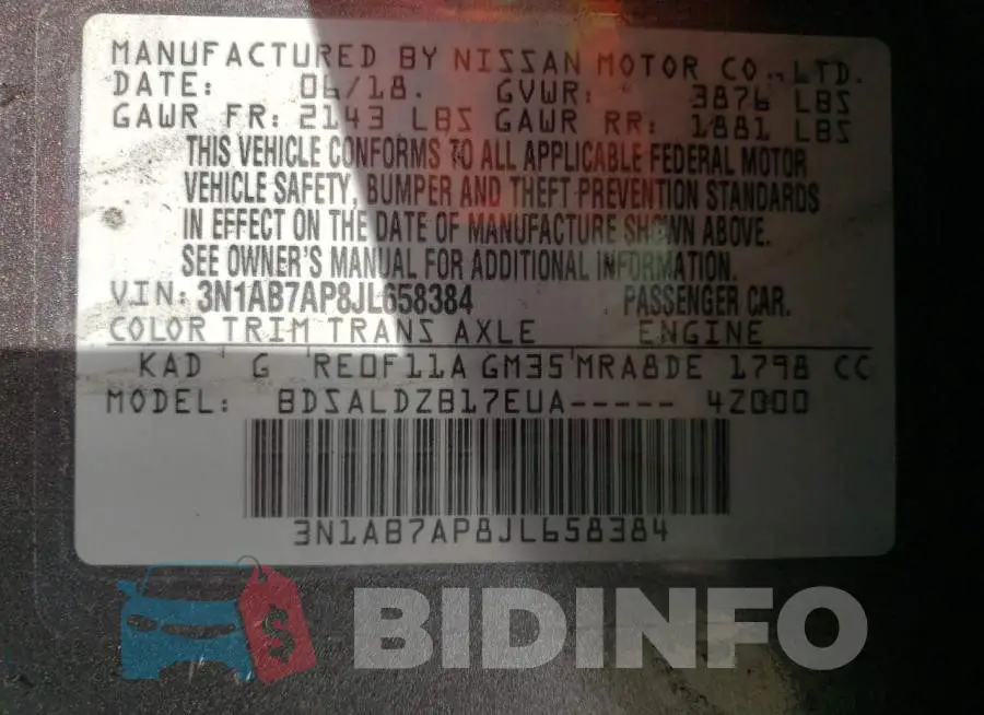 3N1AB7AP8JL658384 Photo# 13