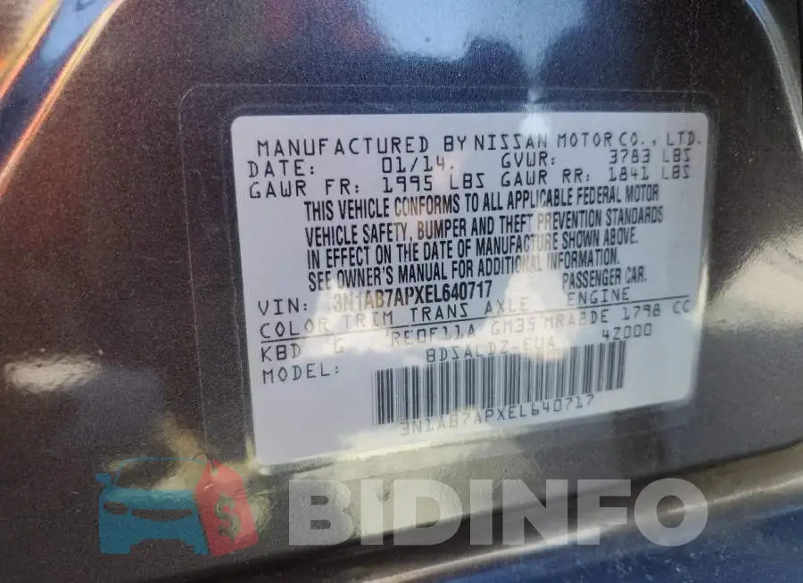 3N1AB7APXEL640717 Photo# 12