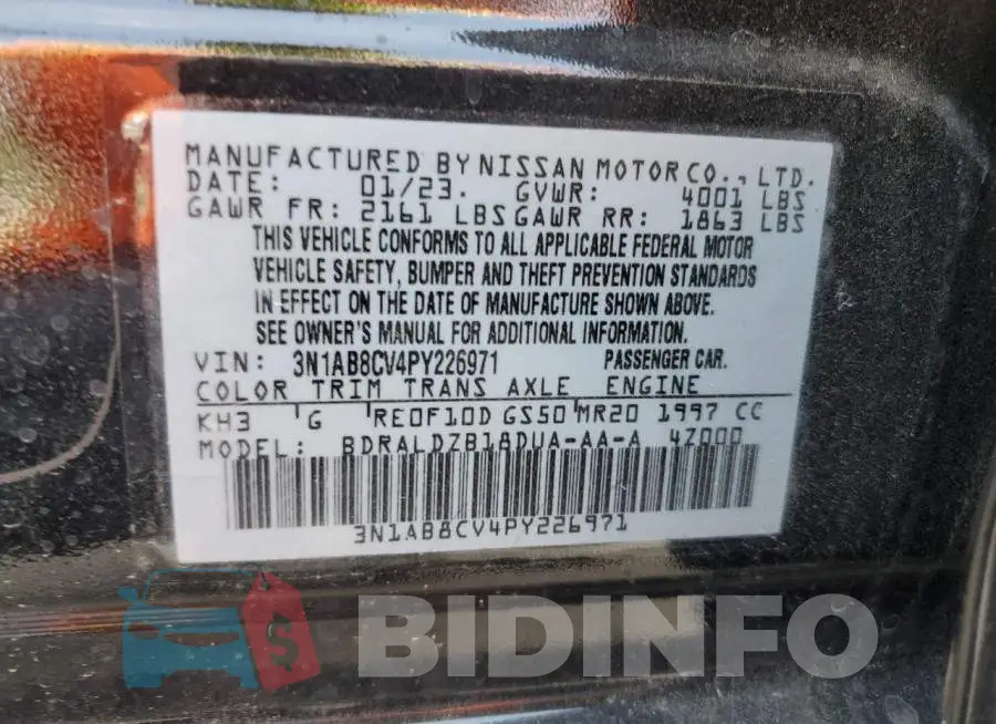 3N1AB8CV4PY226971 Photo# 12