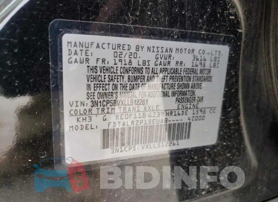 3N1CP5BVXLL512261 Photo# 13