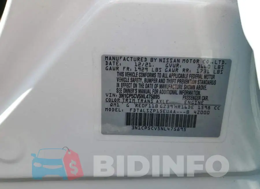 3N1CP5CV5NL475895 Photo# 13