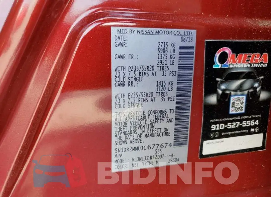 5N1DR2MM0JC677674 Photo# 12