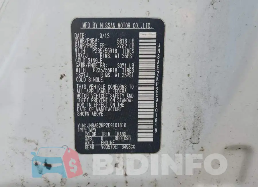 JN8AE2KP2E9101818 Photo# 12