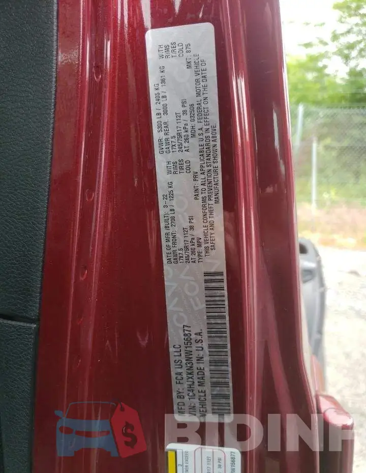 1C4HJXKN3NW156877 Photo# 12