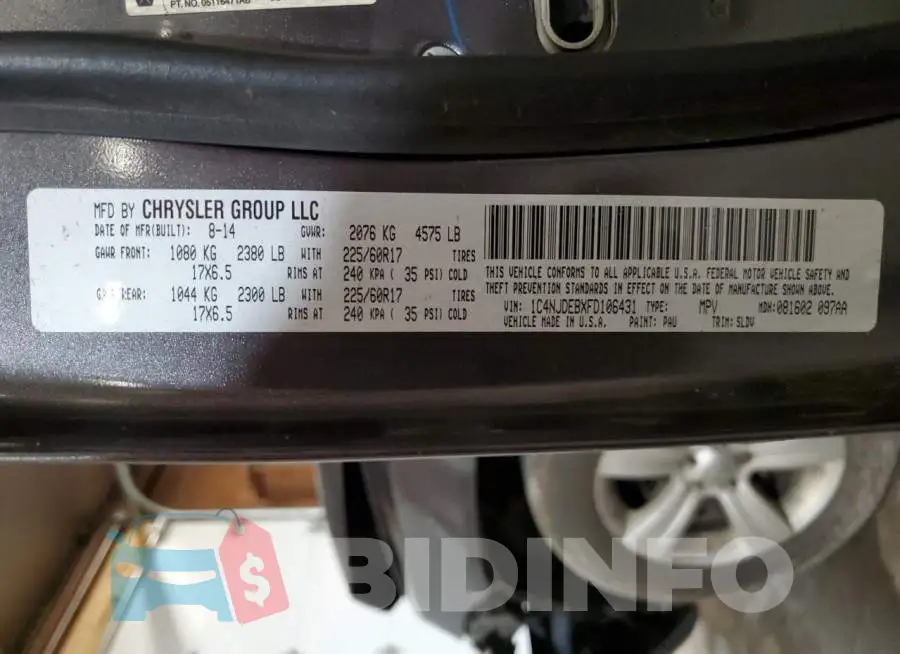 1C4NJDEBXFD106431 Photo# 14