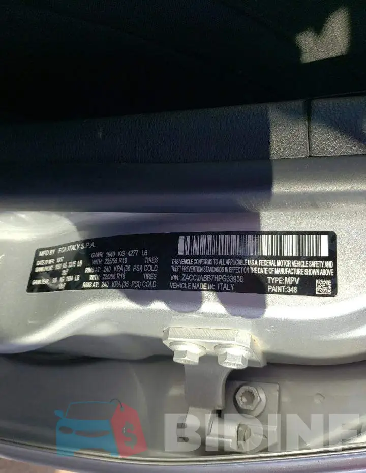 ZACCJABB7HPG33938 Photo# 12
