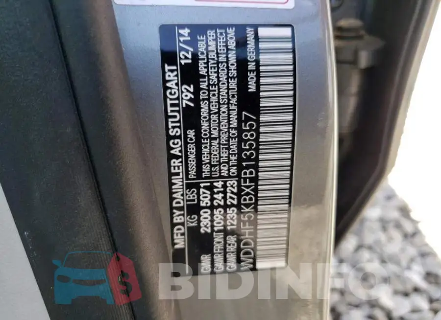 WDDHF5KBXFB135857 Photo# 12