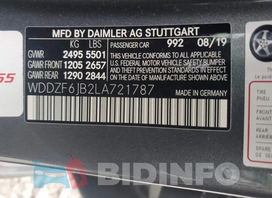 WDDZF6JB2LA721787 Photo# 12