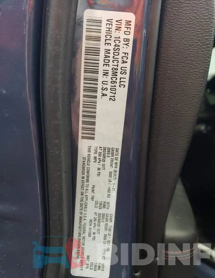 1C4SDJCT8MC610712 Photo# 13