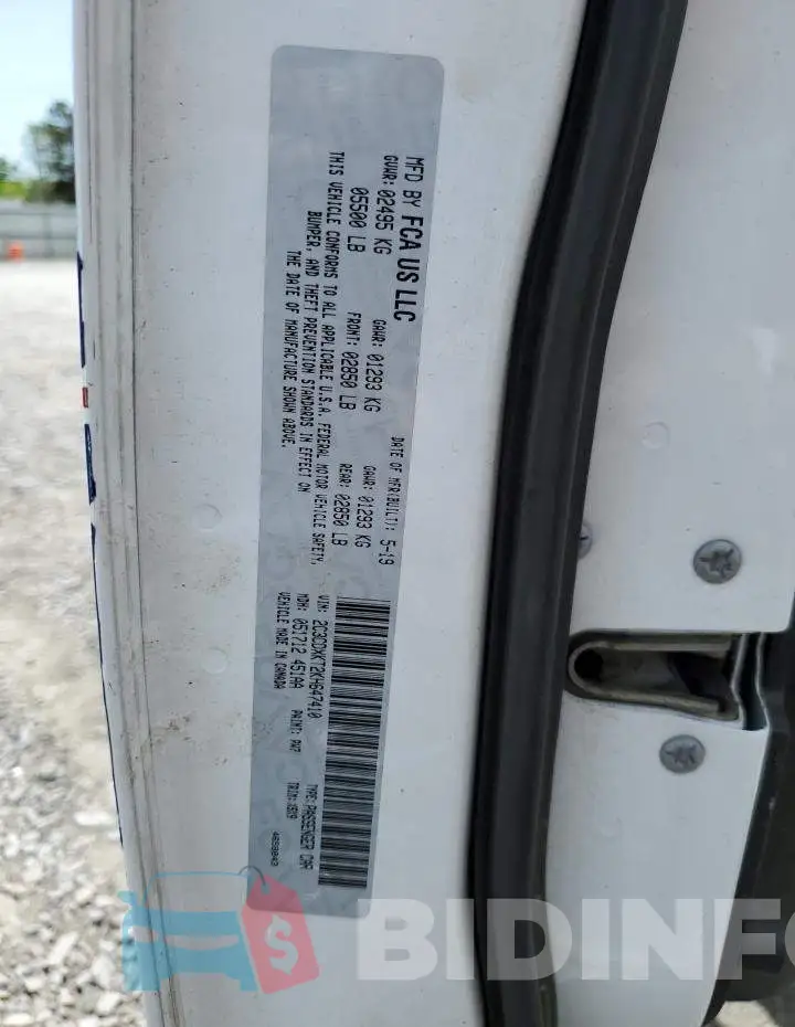 2C3CDXKT2KH647410 Photo# 12