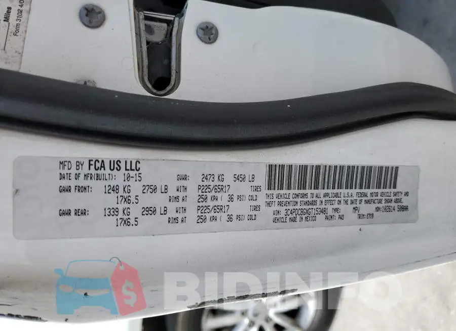 3C4PDCBGXGT153481 Photo# 13