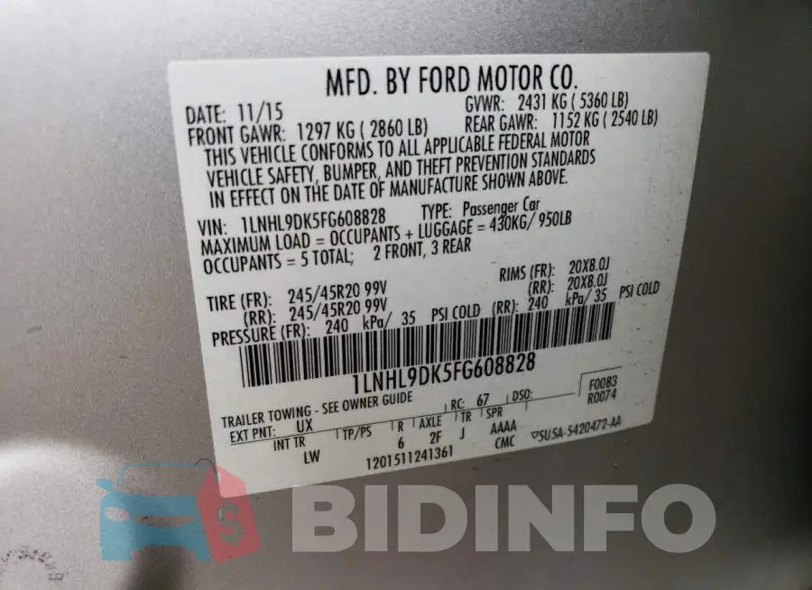 1LNHL9DK5FG608828 Photo# 13