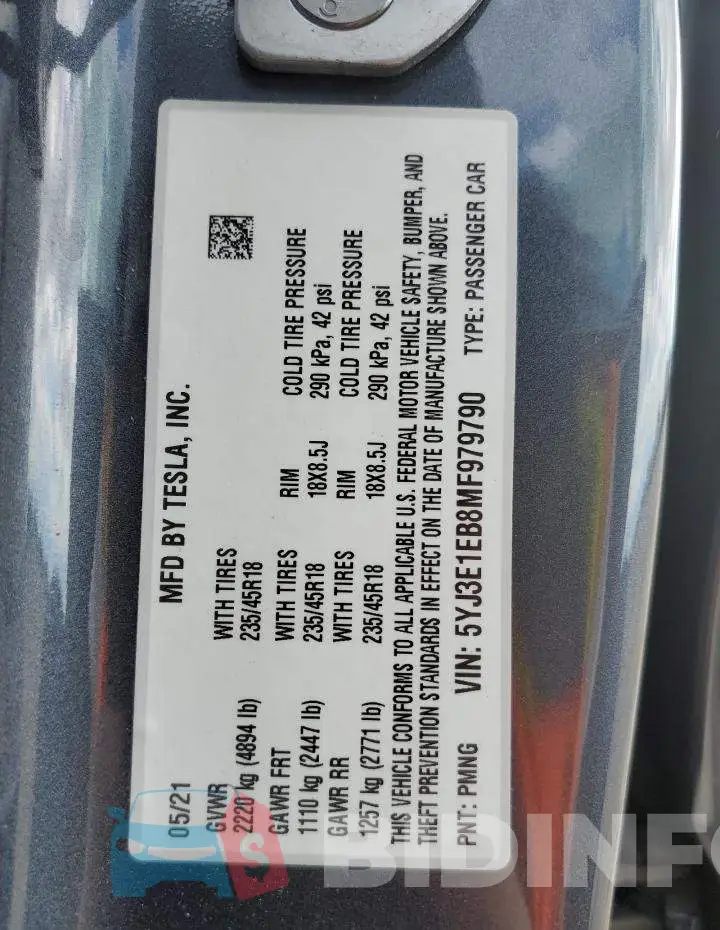 5YJ3E1EB8MF979790 Photo# 12
