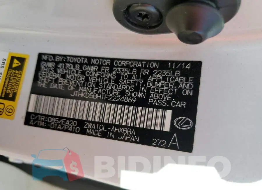 JTHKD5BH1F2224869 Photo# 13