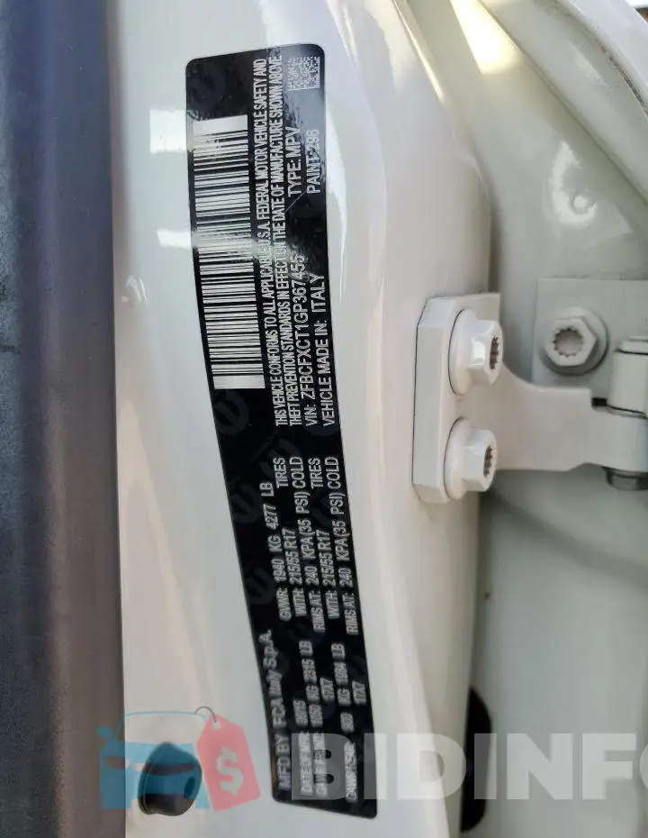 ZFBCFXCT1GP367455 Photo# 13