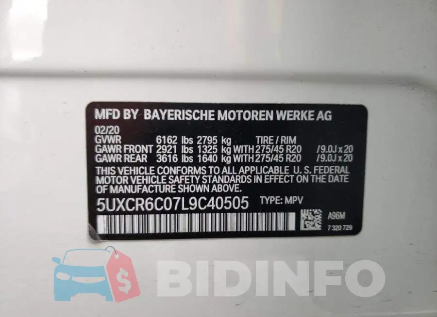 5UXCR6C07L9C40505 Photo# 13
