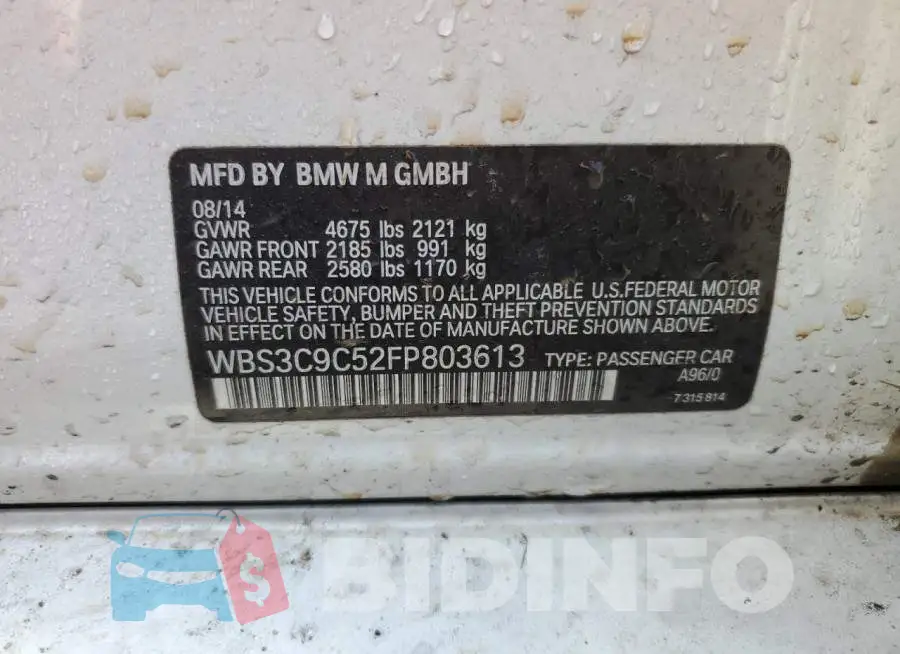 WBS3C9C52FP803613 Photo# 12