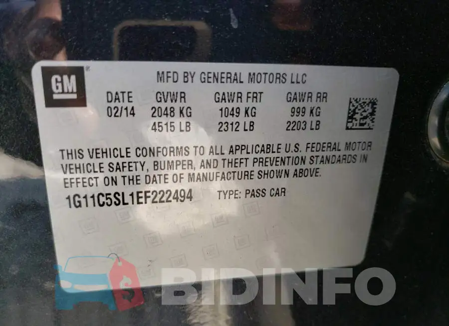 1G11C5SL1EF222494 Photo# 12