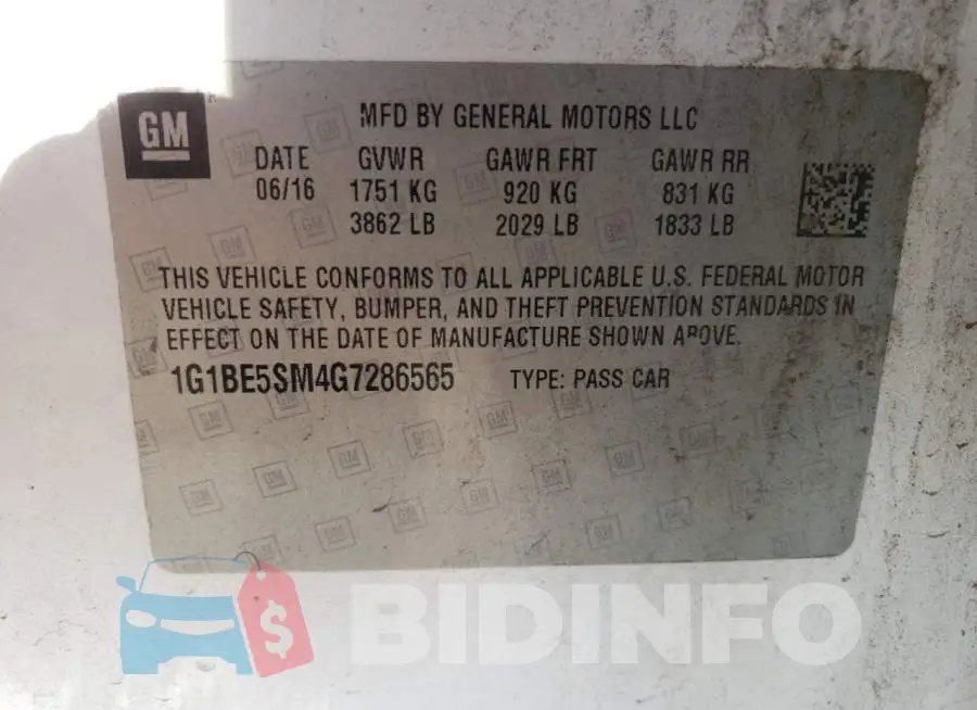 1G1BE5SM4G7286565 Photo# 12