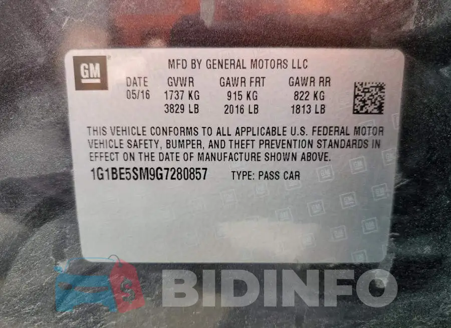 1G1BE5SM9G7280857 Photo# 12